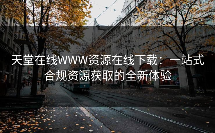 天堂在线WWW资源在线下载：一站式合规资源获取的全新体验